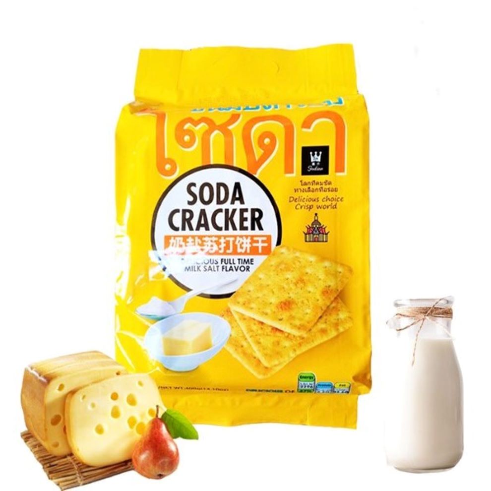 🍓 Bánh Quy Giòn Soda Cracker Cho Người Ăn Kiêng Người Tiểu Đường 400g