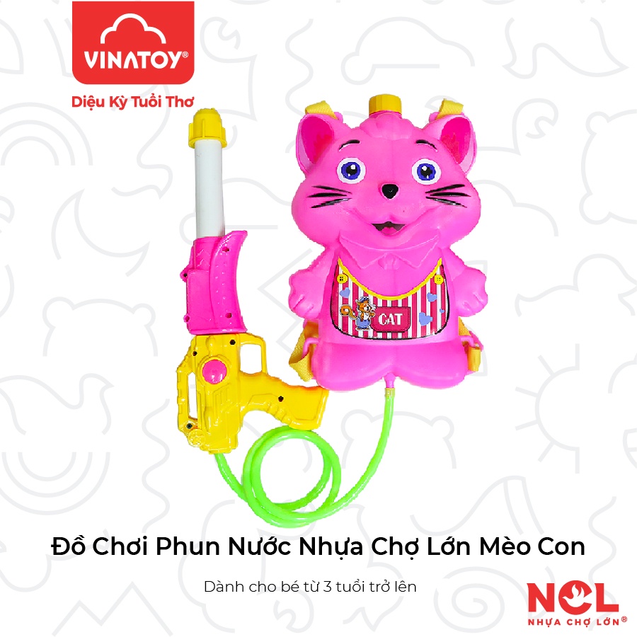 Đồ Chơi Phun Nước Nhựa Chợ Lớn hình Mèo Con - M1809-BB93