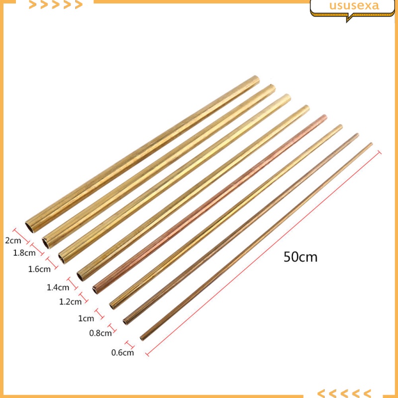 Ống Đồng Tròn Dài 500mm 1mm 6 / 8 / 10 / 12 / 14 / 16 / 18 / 20mm Chuyên Dụng