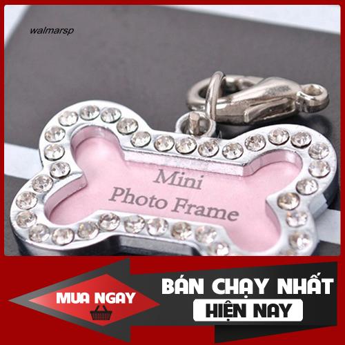 Mặt dây đeo gắn thẻ tên hình khúc xương dễ thương gắn vòng cổ cho thú cưng 0