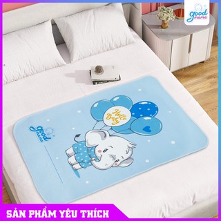 Tấm lót chống thấm goodmama | miếng lót chống thấm cho bé | tấm lót chống thấm cho bé khổ 50x70cm & 75x110cm voi con