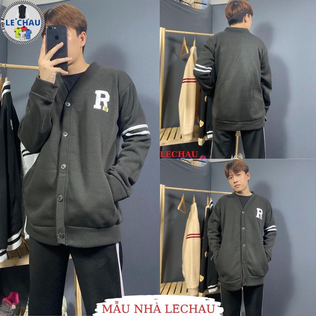 Áo khoác cardigan nam nữ hottrend AC04 jacket nỉ unisex form rộng streetstyle bomber bóng chày ulzzang rẻ đẹp LECHAU