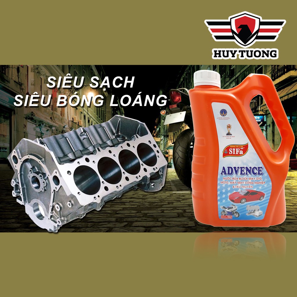 Nước tẩy rửa Block ( lốc ) máy ô tô, moto, máy may công nghiệp, tàu thuyền Sifa 999 ( 2000ml ) cao cấp - Huy Tưởng