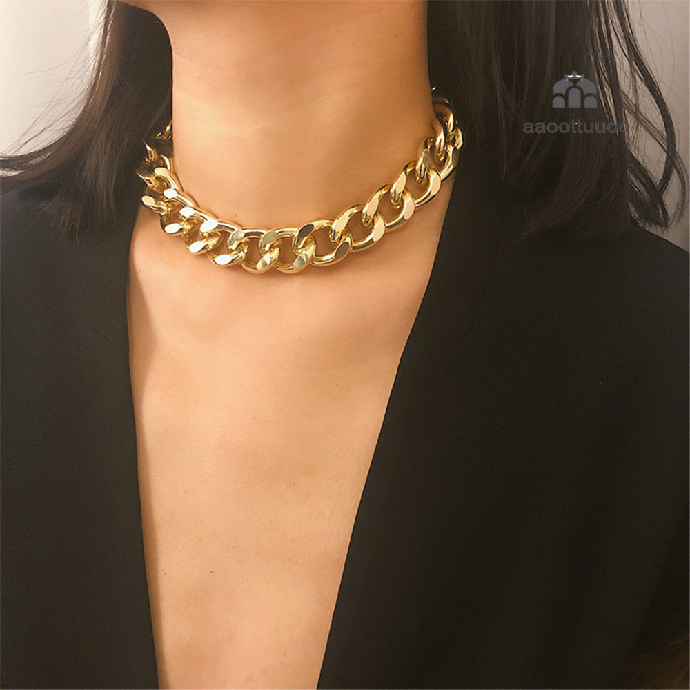 Vòng cổ choker màu vàng/bạc thời trang cá tính cho nữ