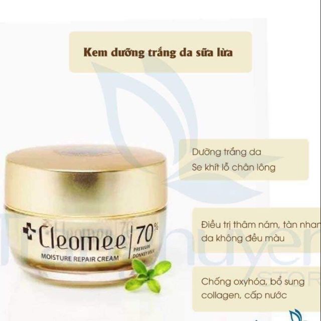 Kem Dưỡng Trắng Da Sữa Lừa Cleomee Moisture Repair Cream