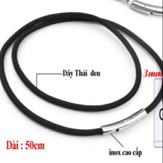 Vòng Cổ Dây Dù Thái Khoá Inox Không Đen - Dây Không Thấm nước