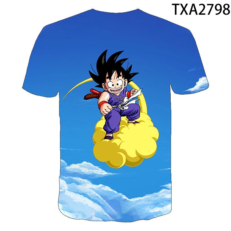 Áo Thun Ngắn Tay In Hình Goku 3D Thời Trang Mùa Hè 2022