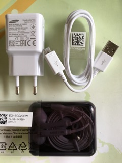 Combo sạc+cáp+tai nghe Samsung s7