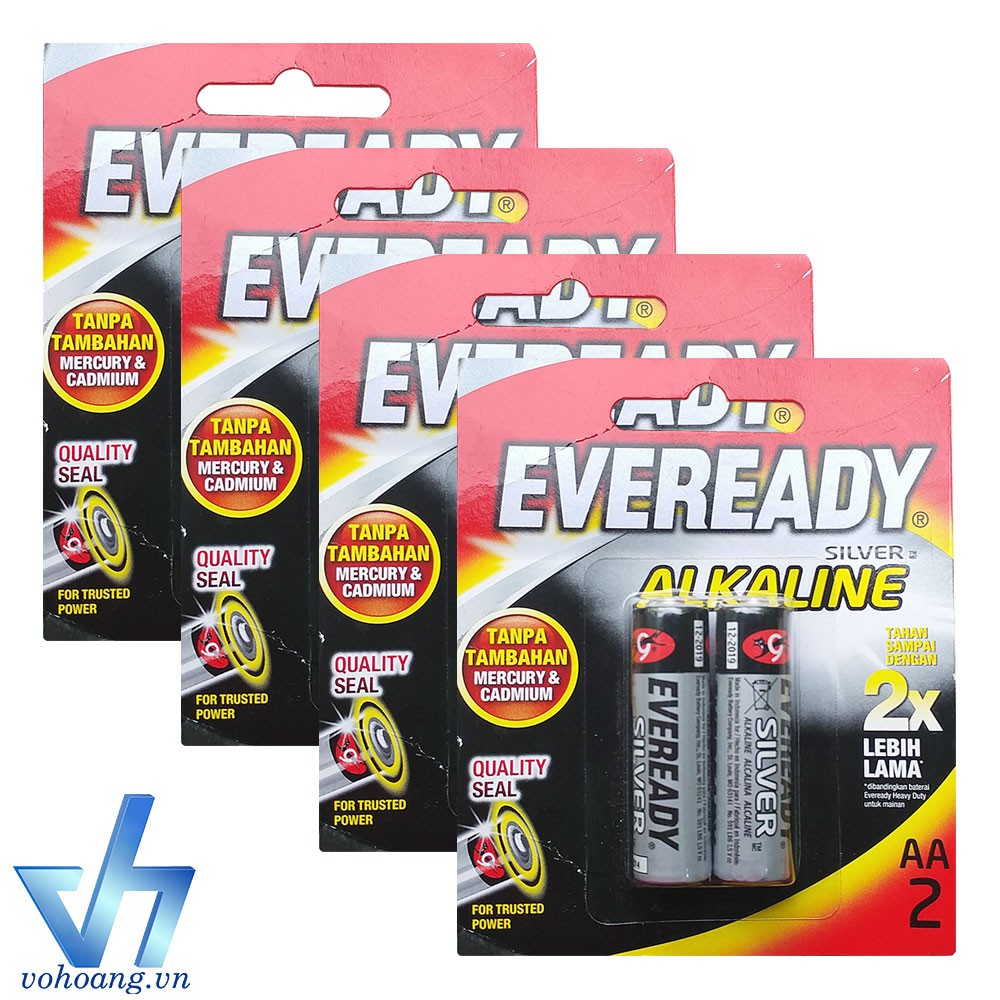 Bộ 8 pin AA Eveready Silver ALKALINE (Bạc)