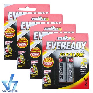 Bộ 8 pin AA Eveready Silver ALKALINE (Bạc)