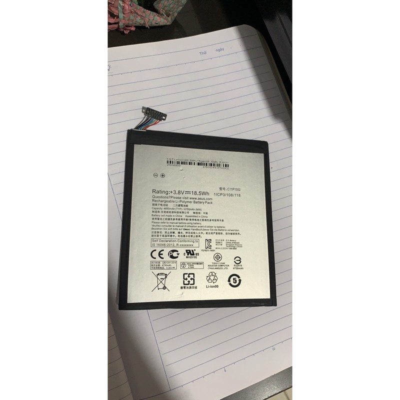 THAY PIN ASUS ZENPAD 10 Z300C (C11P1502), xịn bảo hàng 1 tháng