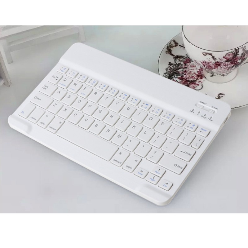 Bàn phím bluetooth không dây cao cấp, 10 inch, siêu mỏng, sạc USB, dùng cho Máy tính/Máy tính bảng/Điện thoại