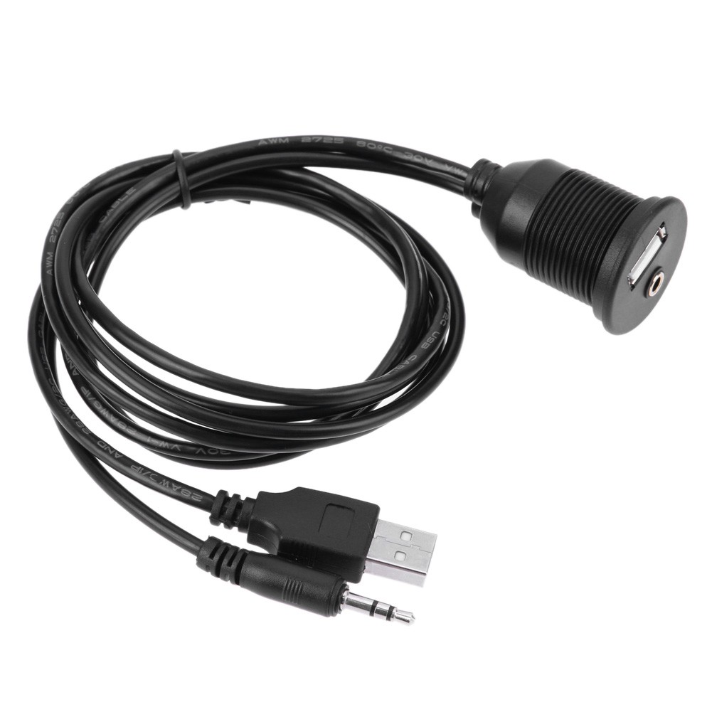 Dây Cáp Nối Dài 1m Cổng Usb 2.0 3.5mm M/F Aux