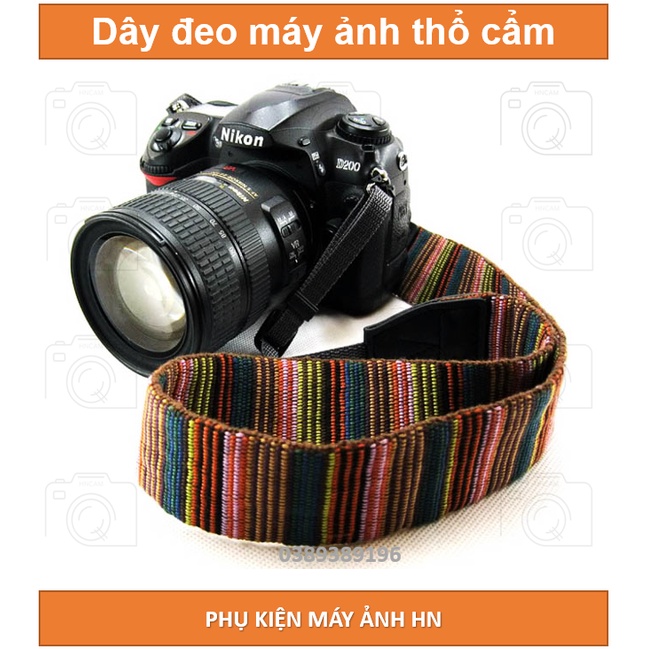 Dây đeo thổ cẩm dùng cho máy ảnh Canon/Sony/Nikon/fuji