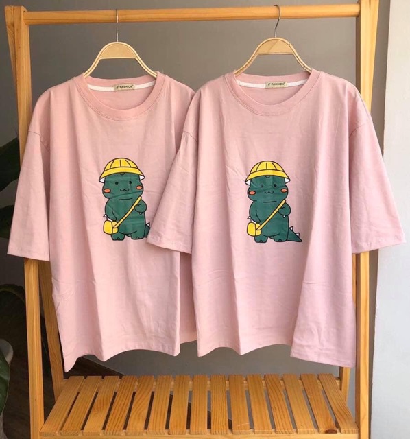 Áo thun nữ tay lỡ khủng long 4 màu unisex size m,l oversize tay lỡ form rộng cotton DƯ TÚ LỆ | BigBuy360 - bigbuy360.vn