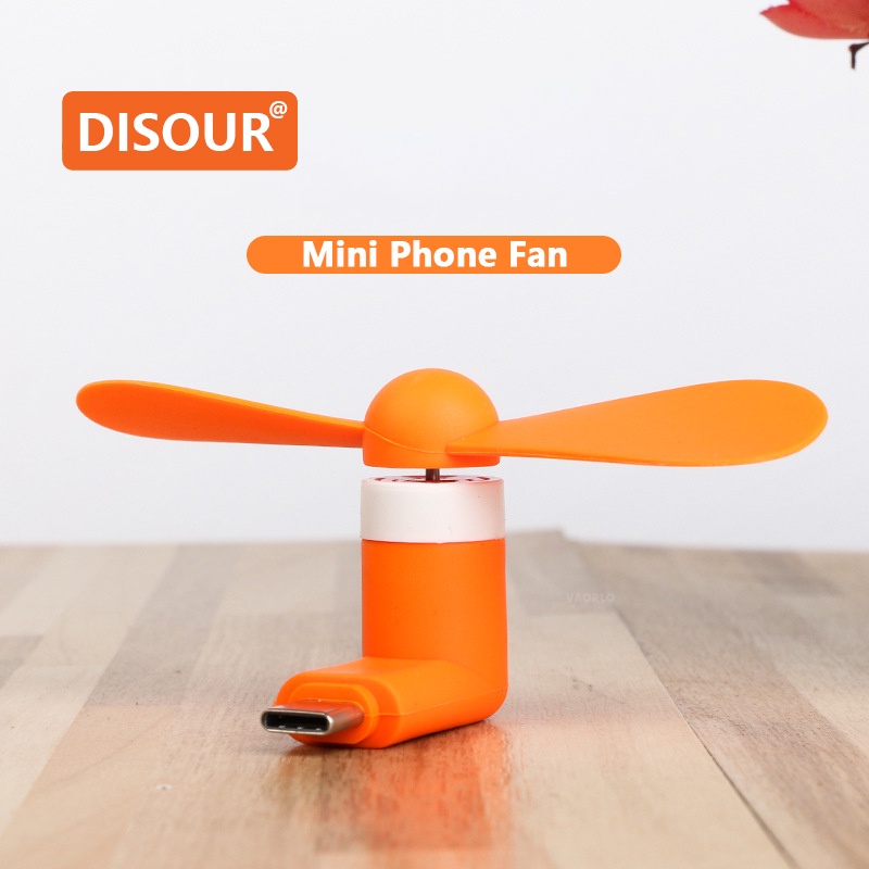Quạt Mini Cắm Điện Thoại Di Động Mùa Hè Cổng Type-C Cắm Và Chơi Gió Nặng