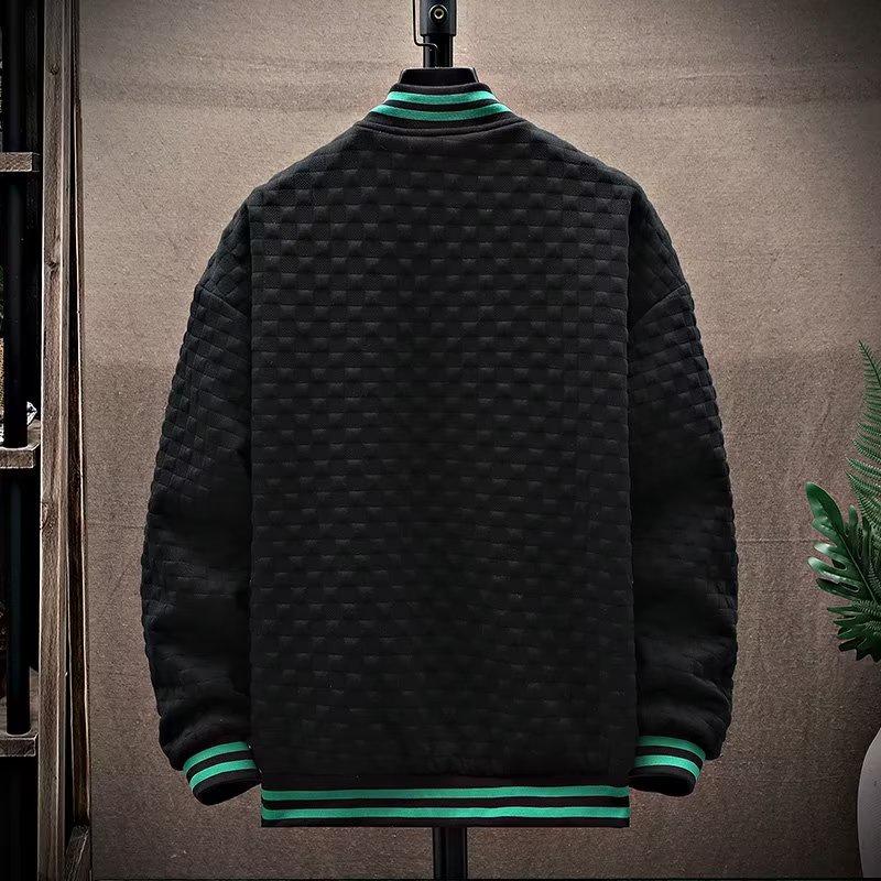 Áo Khoác Bomber Màu Trắng / Đen Dáng Rộng Phong Cách Hàn Quốc Cho Nam Giới Size M-3XL