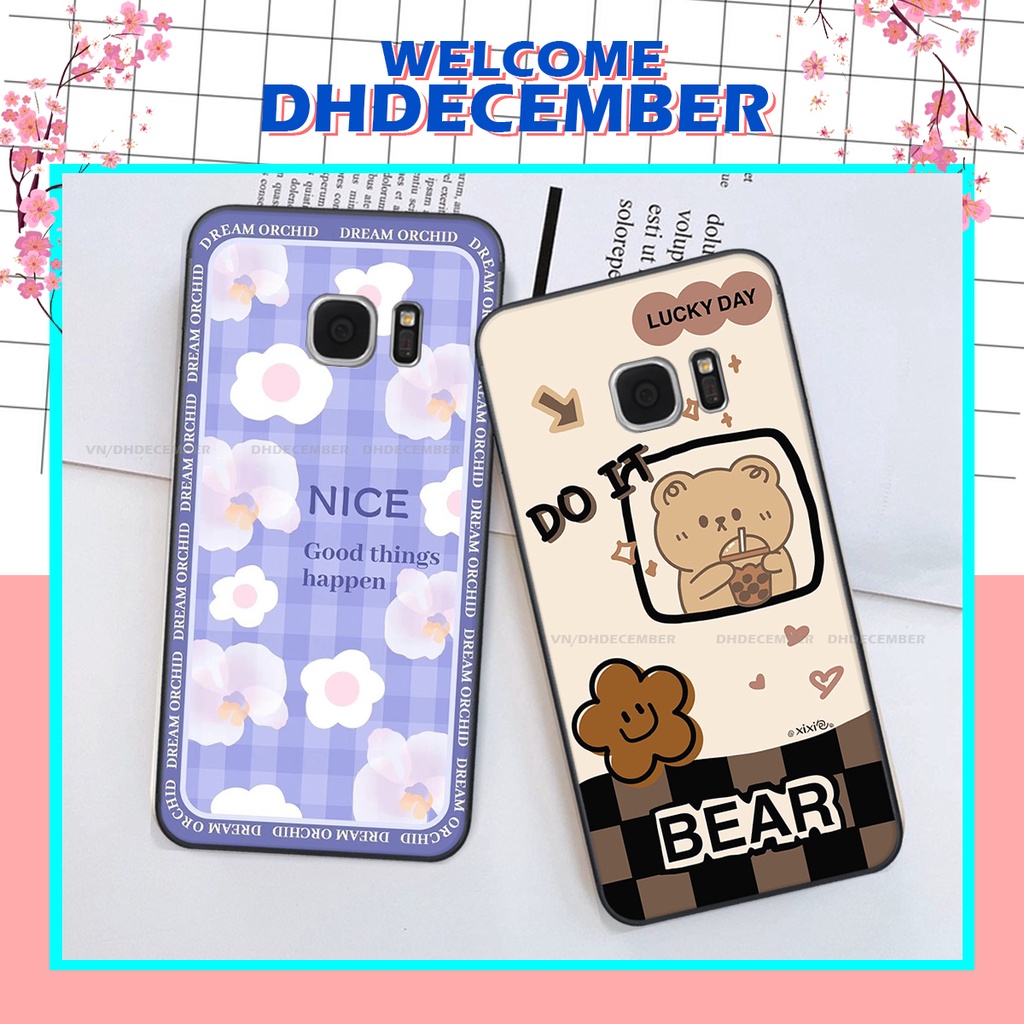 Ốp lưng Samsung Galaxy S7 / S7 EDGE in hình gấu K@ws, gấu nâu, dor@emon RẺ- ĐẸP- BỀN