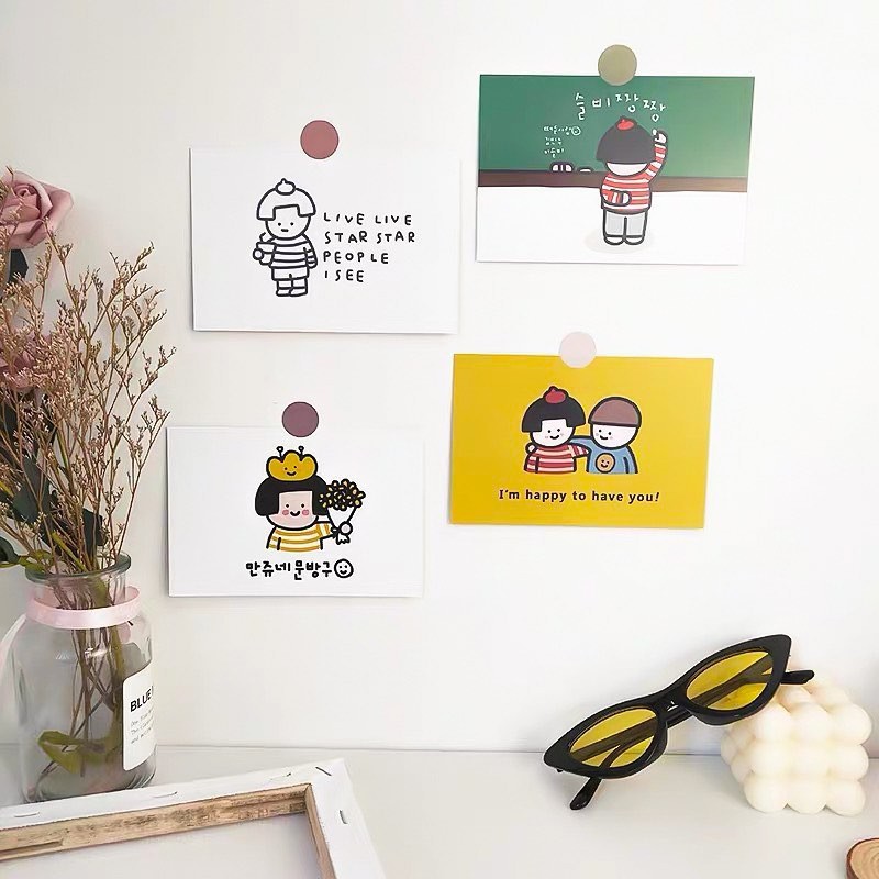 Set 4 Tấm Postcard Dễ Thương