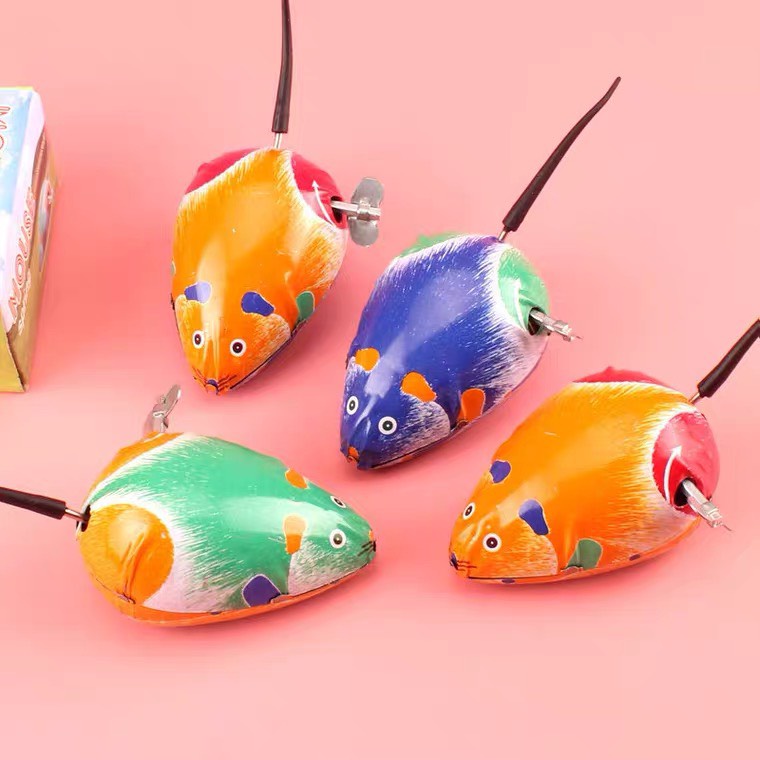 Chuột đồ chơi mini dễ thương vặn dây cót bằng kim loại