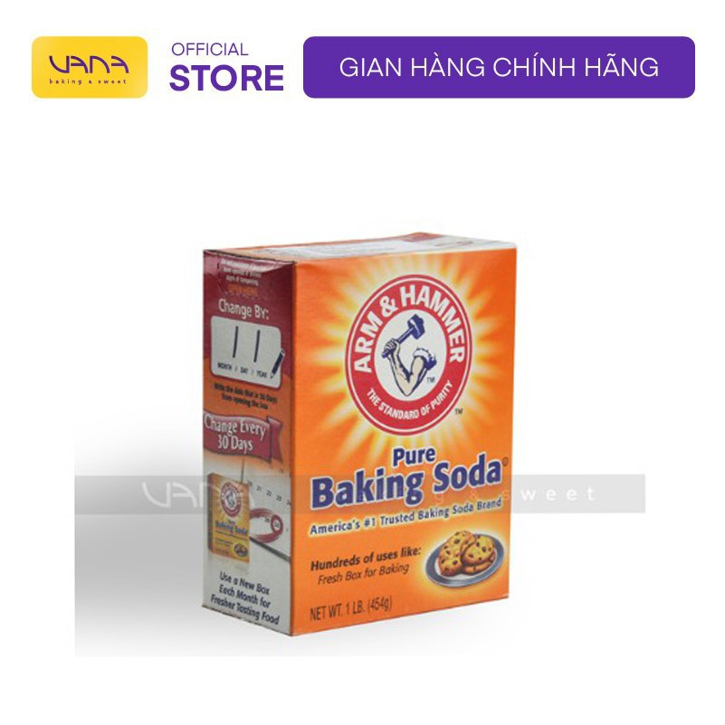 Bột làm bánh Baking soda búa 454g - Bột muối nở nhập khẩu chính hãng