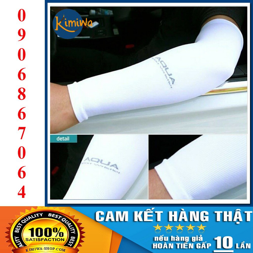 Ống Tay Chống Nắng AquaX Chính Hãng Dùng Cho Thể Thao Du Lịch - Màu Trắng