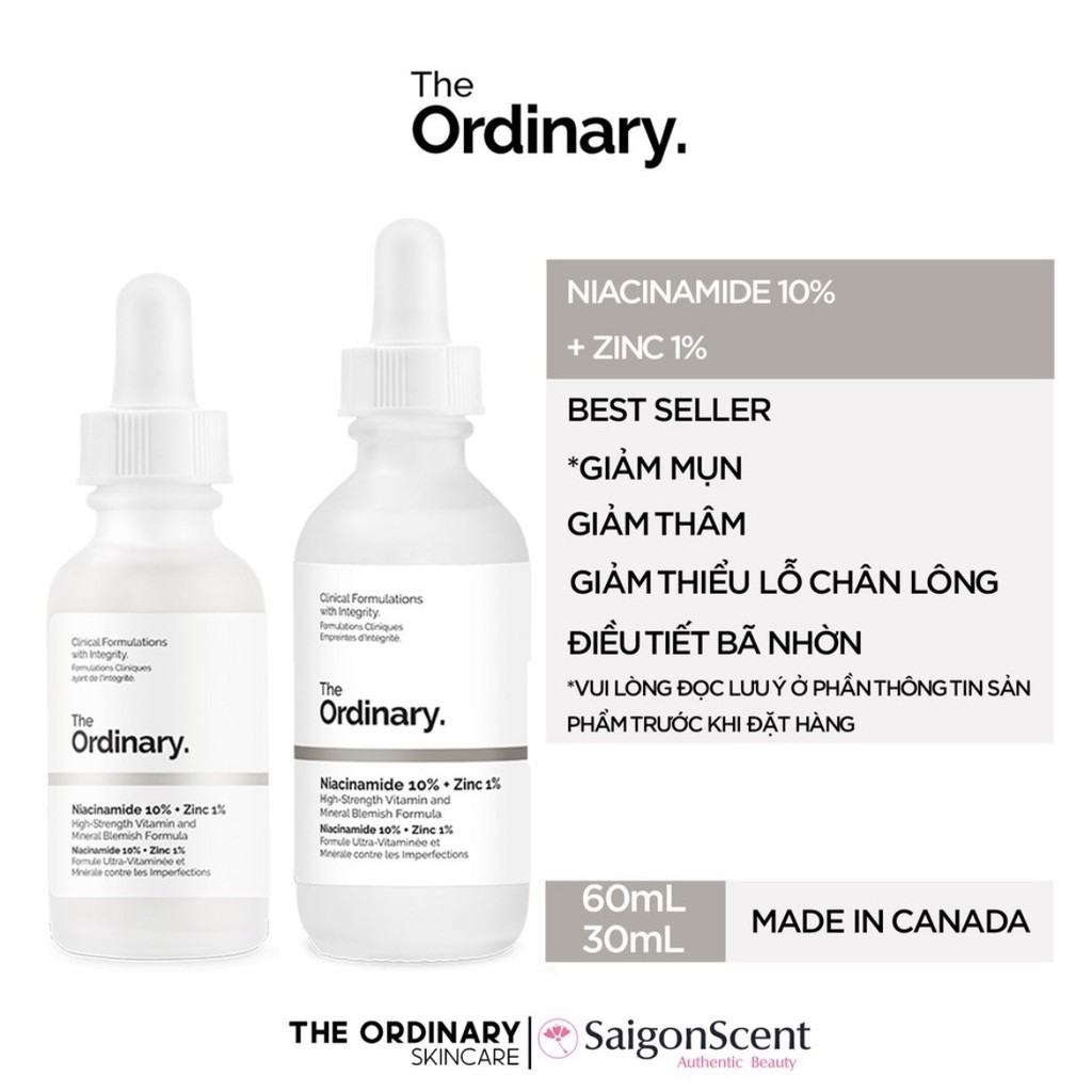 [GIÁ HỦY DIỆT] ( BILL CANADA ) Tinh chất Niacinamide 10% + Zinc 1% - The Ordinary | BigBuy360 - bigbuy360.vn