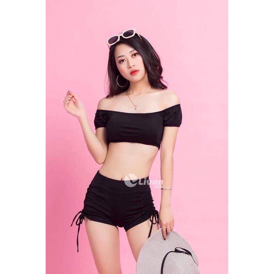 Quần bơi bikini lẻ tách set màu đen các mẫu chất thun lạnh co dãn cực đẹp | BigBuy360 - bigbuy360.vn