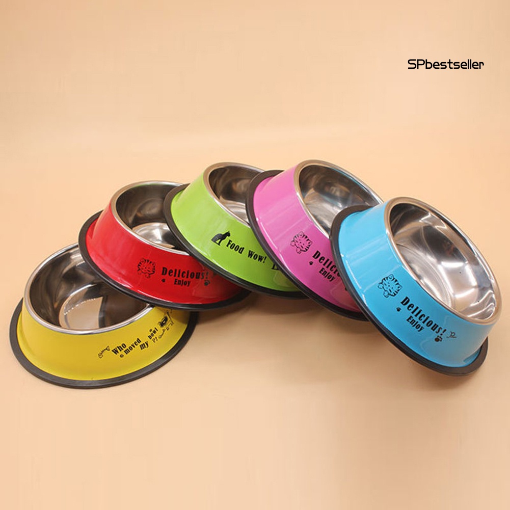 Tô Đựng Thức Ăn Cho Thú Cưng Bằng Thép Không Gỉ Chống Trượt