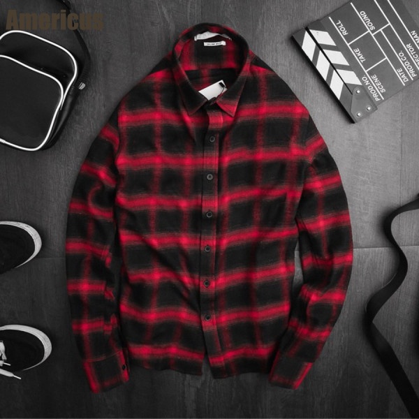 Áo Sơ Mi Kẻ Dạ Nam Công Sở Đẹp Hàn Quốc Americus – Kiểu dáng slimfit ôm vừa vặn trẻ trung phong cách