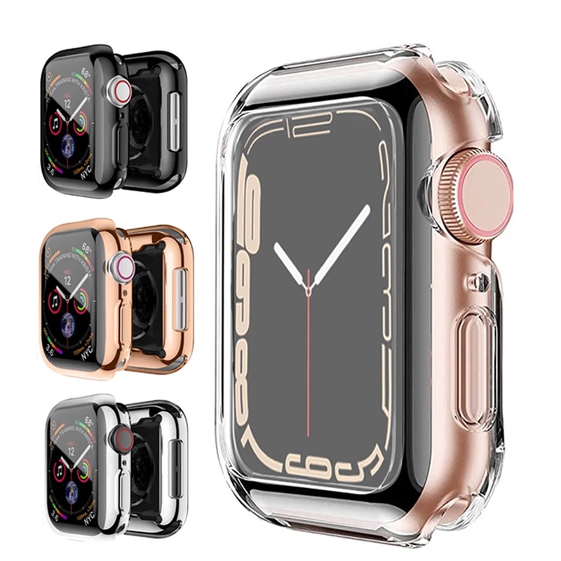 Ốp Tpu Bảo Vệ Mặt Đồng Hồ Iwatch series 7 45mm 41mm 6 se Iwatch 40mm 44mm 38mm 40mm