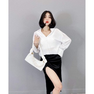 Áo sơ mi cách điệu đổ lưng