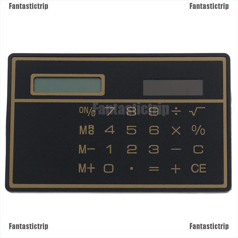 Fantastictrip Mini Calculator Credit Card Size Stealth School Cheating Pocket Size 8 Digit