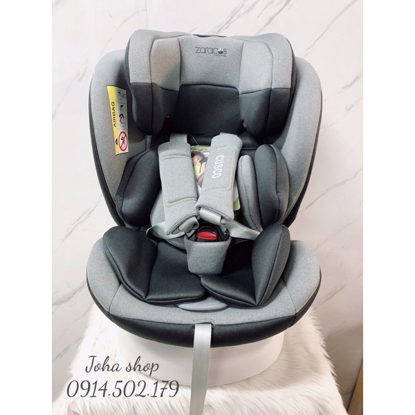 Ghế ngồi ô tô trẻ em có isofix, xoay 360, dành cho bé 0-12 tuổi - ZARACOS CUSCO 6406