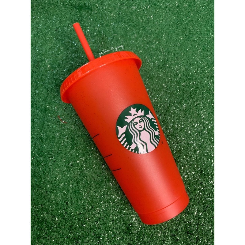 Ly Uống Nước STARBUCKS Bằng Nhựa Có Nắp Và Ống Hút Dung Tích 24oz