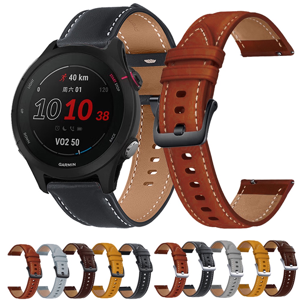 Dây Da Thay Thế 22mm Cho Garmin Forerunner 255 255m Music Venu 2 Vivoactive 4