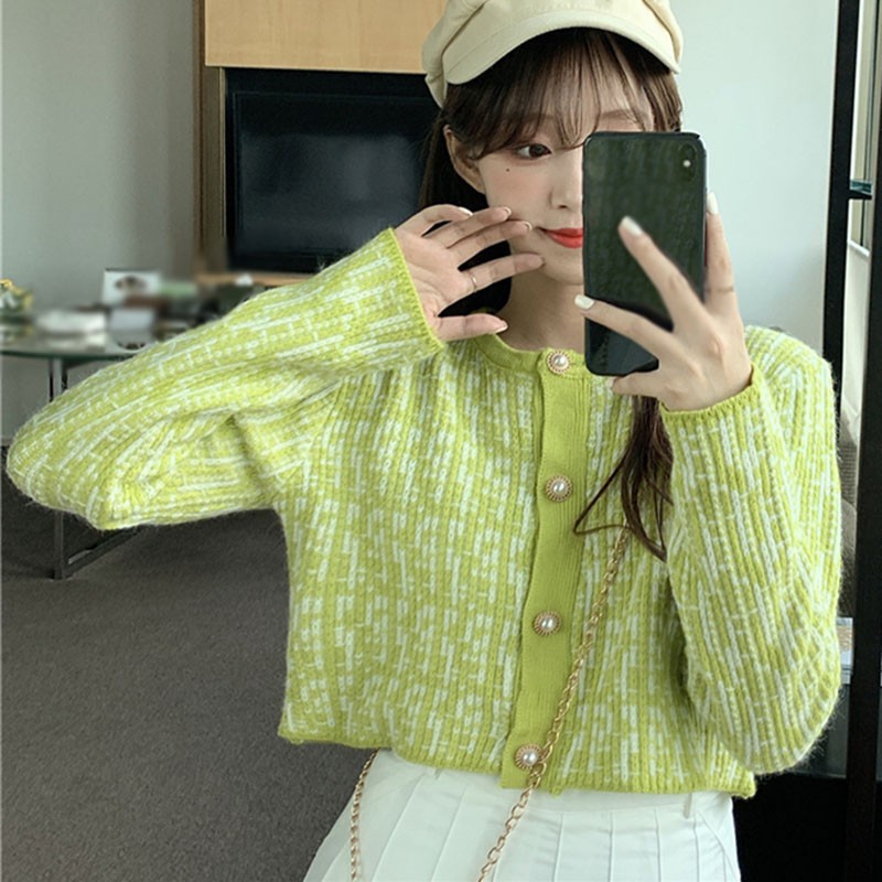 Áo khoác cardigan dệt kim thiết kế dễ thương dành cho bạn gái