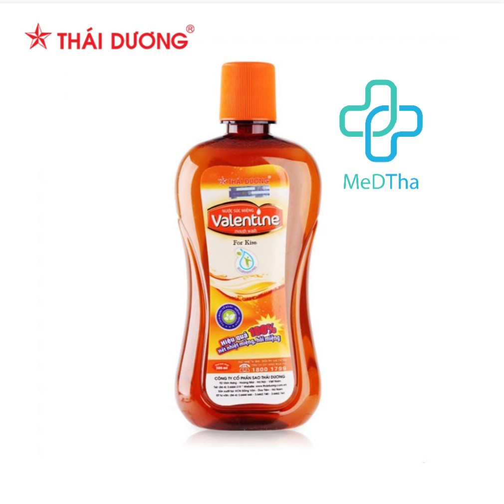 Nước súc miệng Valentine - Hỗ trợ trị hôi miệng, nhiệt miệng, chảy máu chân răng (250, 500ml) [Chính hãng]