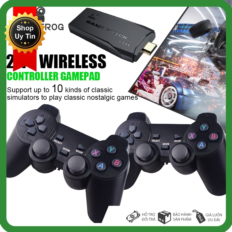 Máy Chơi Game Tích Hợp 10000 Trò Giả lập 9 Hệ Máy xưa Ps1/ 4 nút / v.. Playstation Không Dây 2.4G HDMI TV 4K