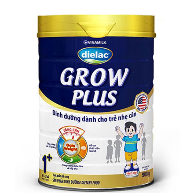 Dielac Growplus 1+ 900g vinamilk dành cho trẻ nhẹ cân date 2020