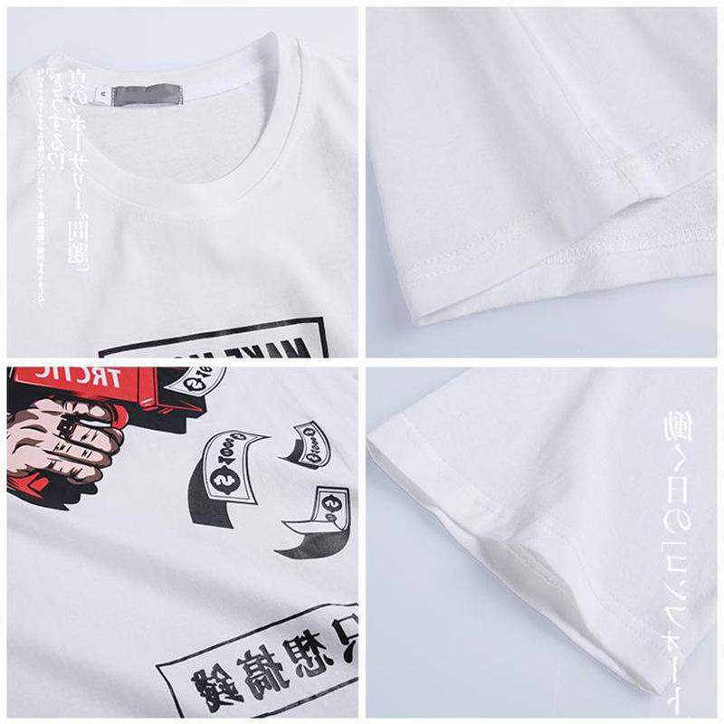 Áo Thun Unisex DOL vai rộng tay lỡ cá tính phong cách Ulzzang in hình súng cá tính