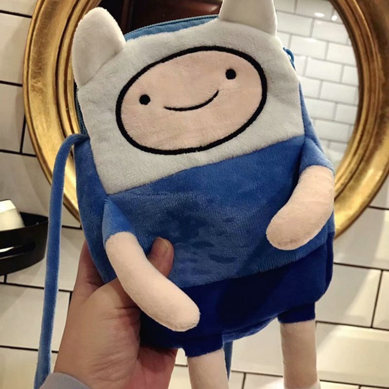 【Hàng có sẵn】Túi đeo chéo hình chú chuột nhồi bông Finn Jake