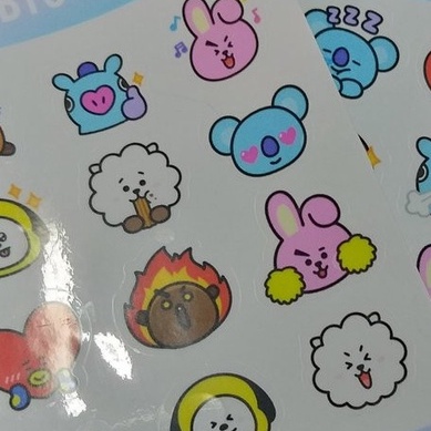 Set Sticker BT21 - BTS Cao Cấp - Đã Cắt Sẵn -  Hình In Sắc nét - Bền màu - Chống nước - Keo dính tốt