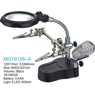 Kính lúp có giá đỡ đèn led chuyên dụng cho sửa chữa