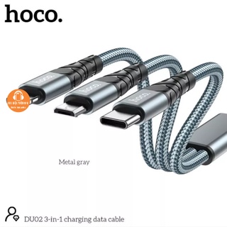 Cáp sạc nhanh Hoco 3 đầu IP-Type C-MicroUSB (3in1)