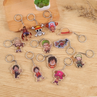 Móc khóa hình nhân vật hoạt hình One Piece độc đáo Ba lô trang trí Luffy