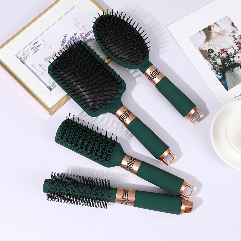Lược gỡ rối lược tròn, lược bán nguyệt chải tóc tạo kiểu phồng massage dầu giảm rụng tóc cao cấp