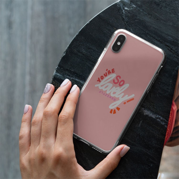 Ốp iphone màu hồng quý cô Iphone 7/7Plus/8/8Plus/X/Xs/Xs Max/11/11 Promax/12/12 Promax TXT20210037