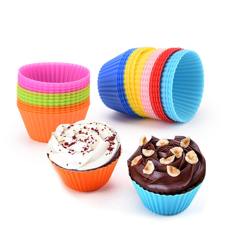Cốc silicon làm bánh muffin chịu nhiệt độ cao tiện lợi cho nhà bếp