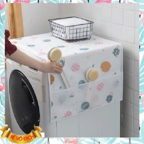 Tấm Phủ Tủ Lạnh, Tấm Phủ Máy Giặt, Tấm Che Lò Vi Sóng Vải Peva Chống Bụi Bẩn, Chống Thấm Nước, Có Túi Bên Hông